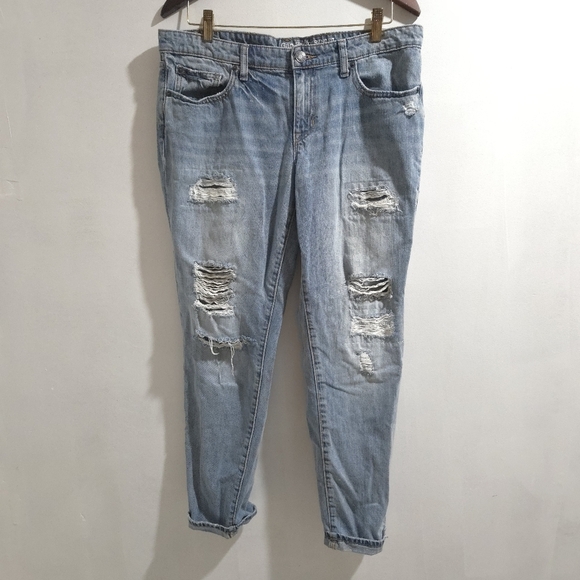 Gap | Light Blue Distressed Women's Boyfriend Jeans - Picture 1 of 11